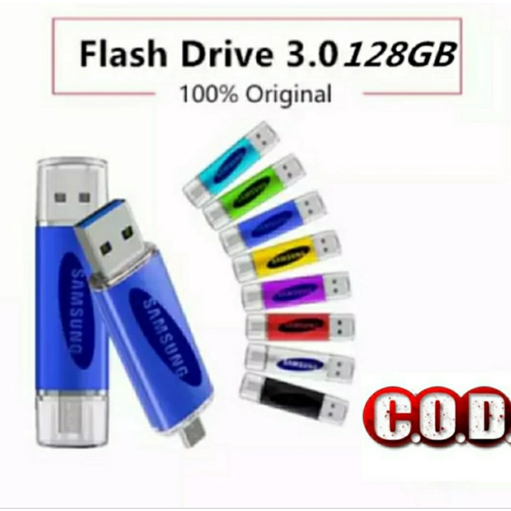 Flashdisk-Flash Drive 2 in 1 Samsung OTG USB 2.0 128GB-Flashdisk OTG Samsung-All SmartPhone