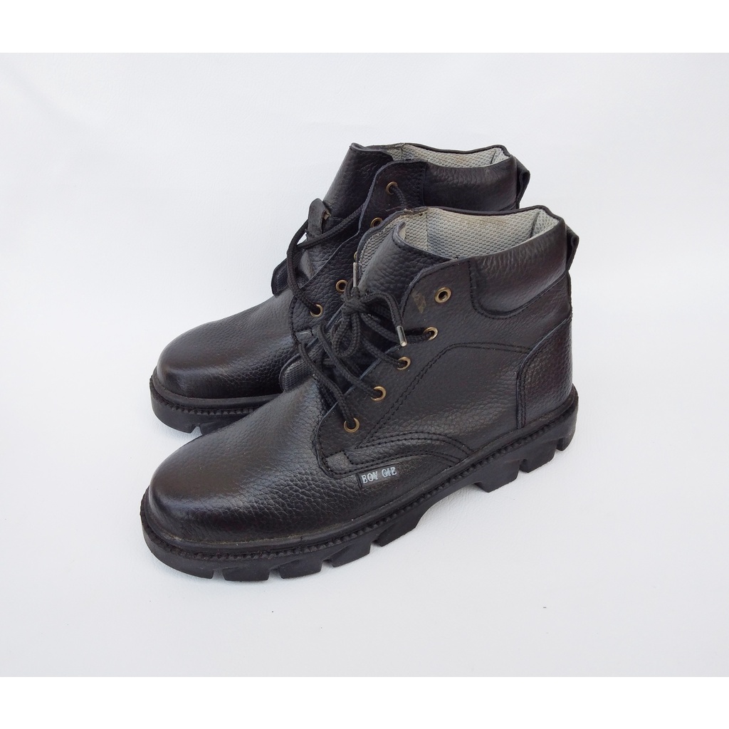 SEPATU SAFETY BOYGIE B035 KULIT TALI TINGGI/SEPATU PROYEK/SEPATU SAFETY TAHAN MINYAK DAN PANAS