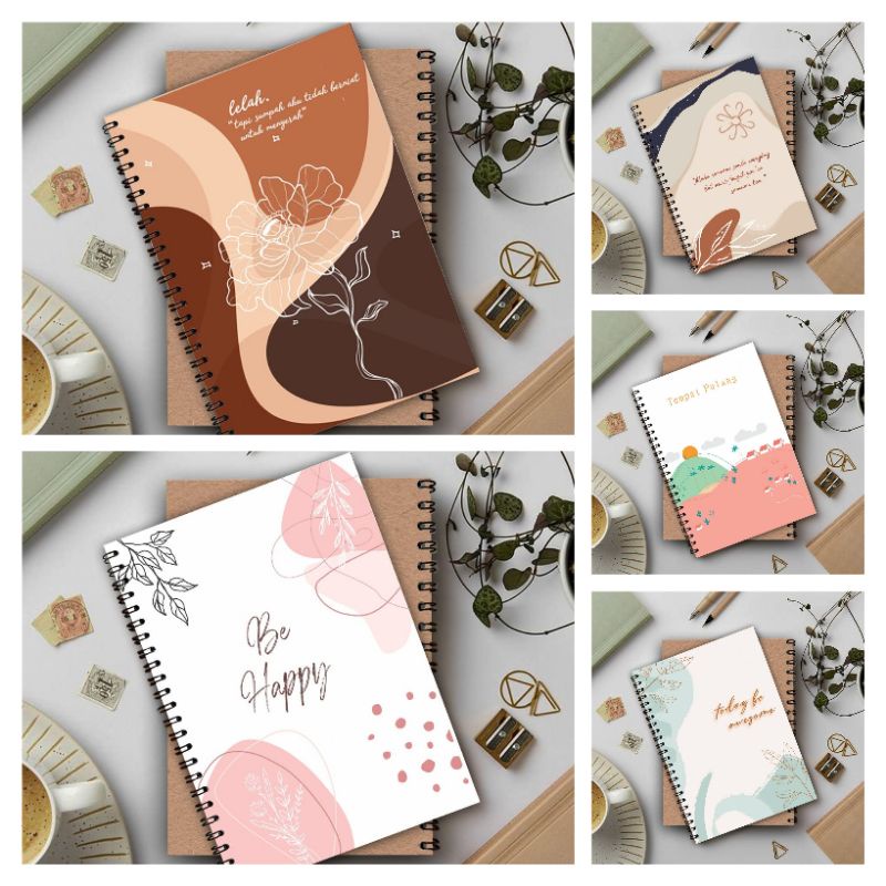 

NOTEBOOK A5 RING MOTIF / BUKU CATATAN RING / BUKU TULIS RING / BUKU SEKOLAH UKURAN 21x15cm