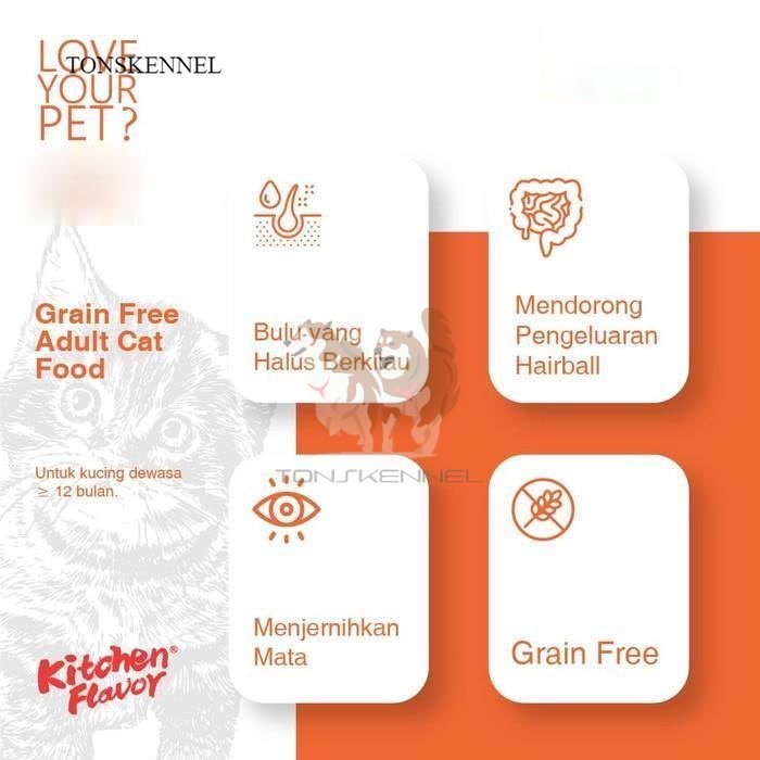 Kitchen Flavor 8kg Grain Free Adult Cat Food – 8 Kg Kf