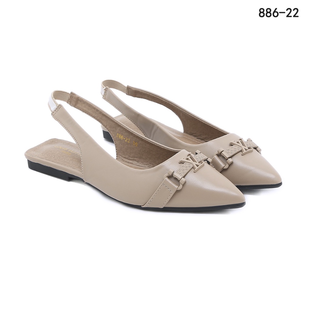 SHOES Leather  Slingback Ballet Flats 886-22