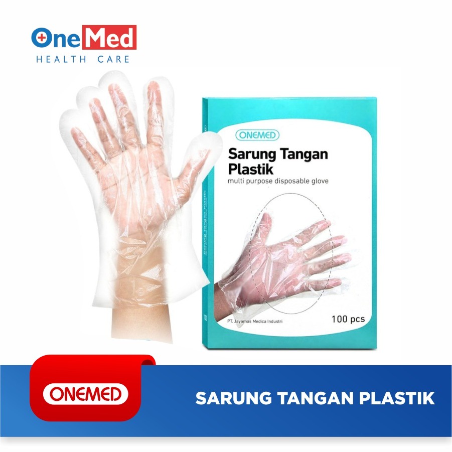 ONEMED Sarung Tangan Plastik  Box Isi 100 Pcs OOF