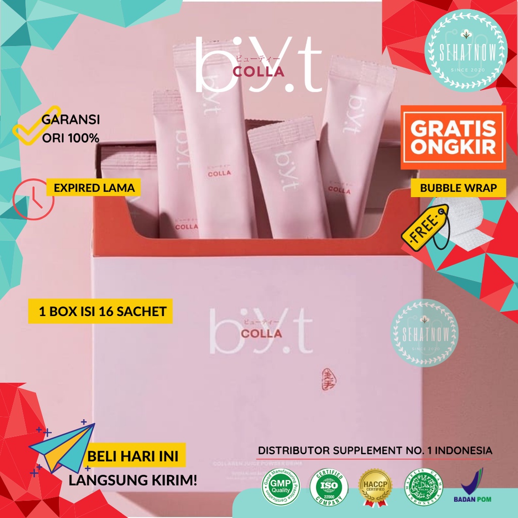 BYT COLLA BYT COLA ISI 16 SACHET TRIPEPTIDE BPOM HALAL BYOOTE BYOTE BY PAOPAO DAN DR RICHARD LEE MIN
