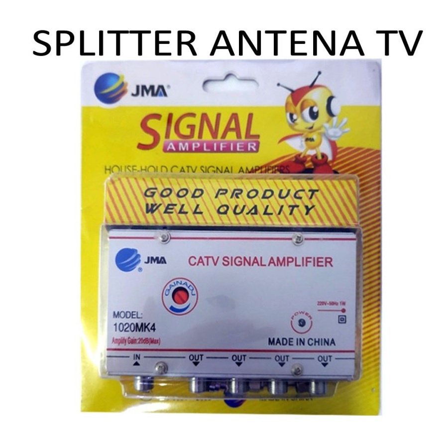 Splitter Antena TV 4 cabang - Antena paralel CATV Signal Amplifier