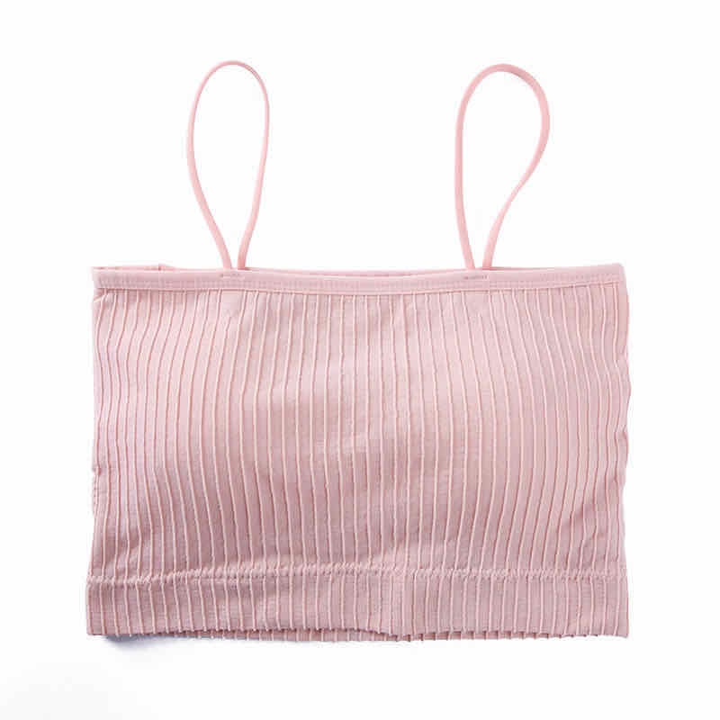 Sayishop Pakaian Dalam Wanita Bra Polos Yoga Bra Push Up Tanpa Kawat Sport Bra-bra-2 pink
