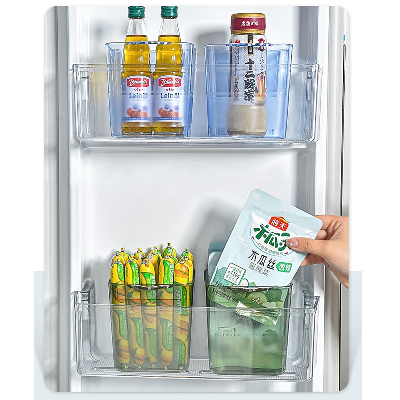 TH8805 Kotak Tempat Penyimpanan Kulkas Transparan/Refrigerator Storage Box Organizer/kecil dalam kulkas