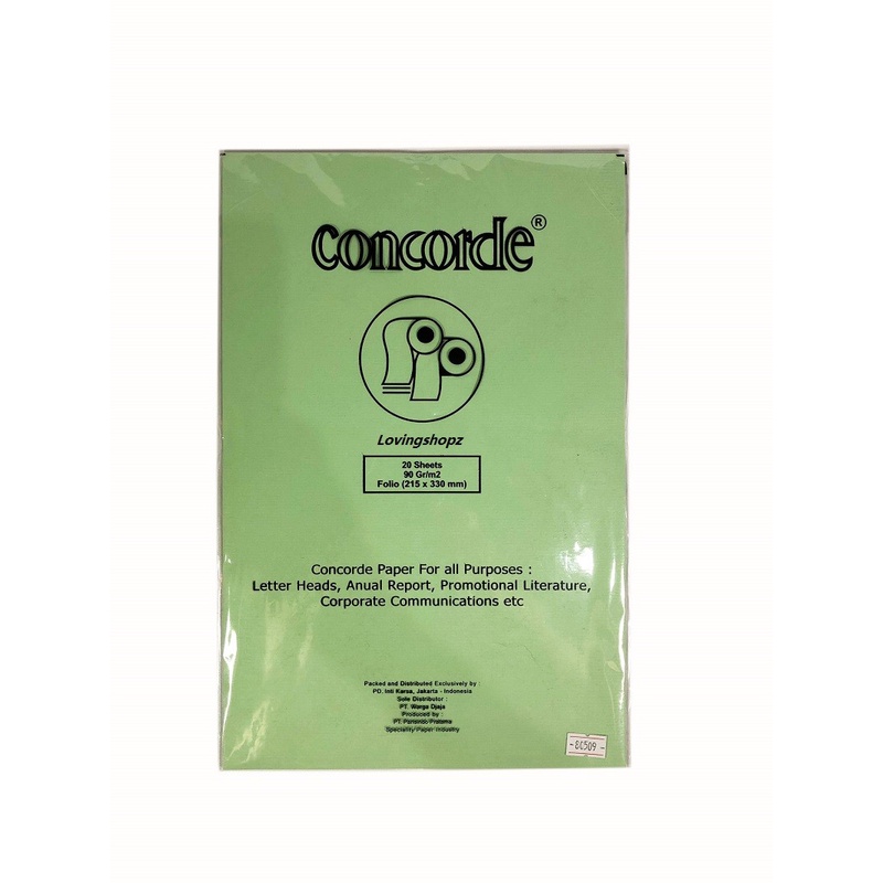 

HJK Kertas Concorde 90 Gram F4 Folio Warna-Warni