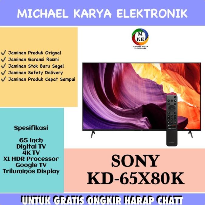 SONY KD-65X80K GOOGLE TV 65 SONY 4K 65X80 SONY 65X80K 4K HDR TV SONY