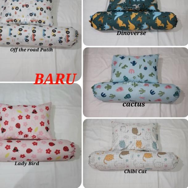 bantal dan guling anak set anti alergi termasuk sarung