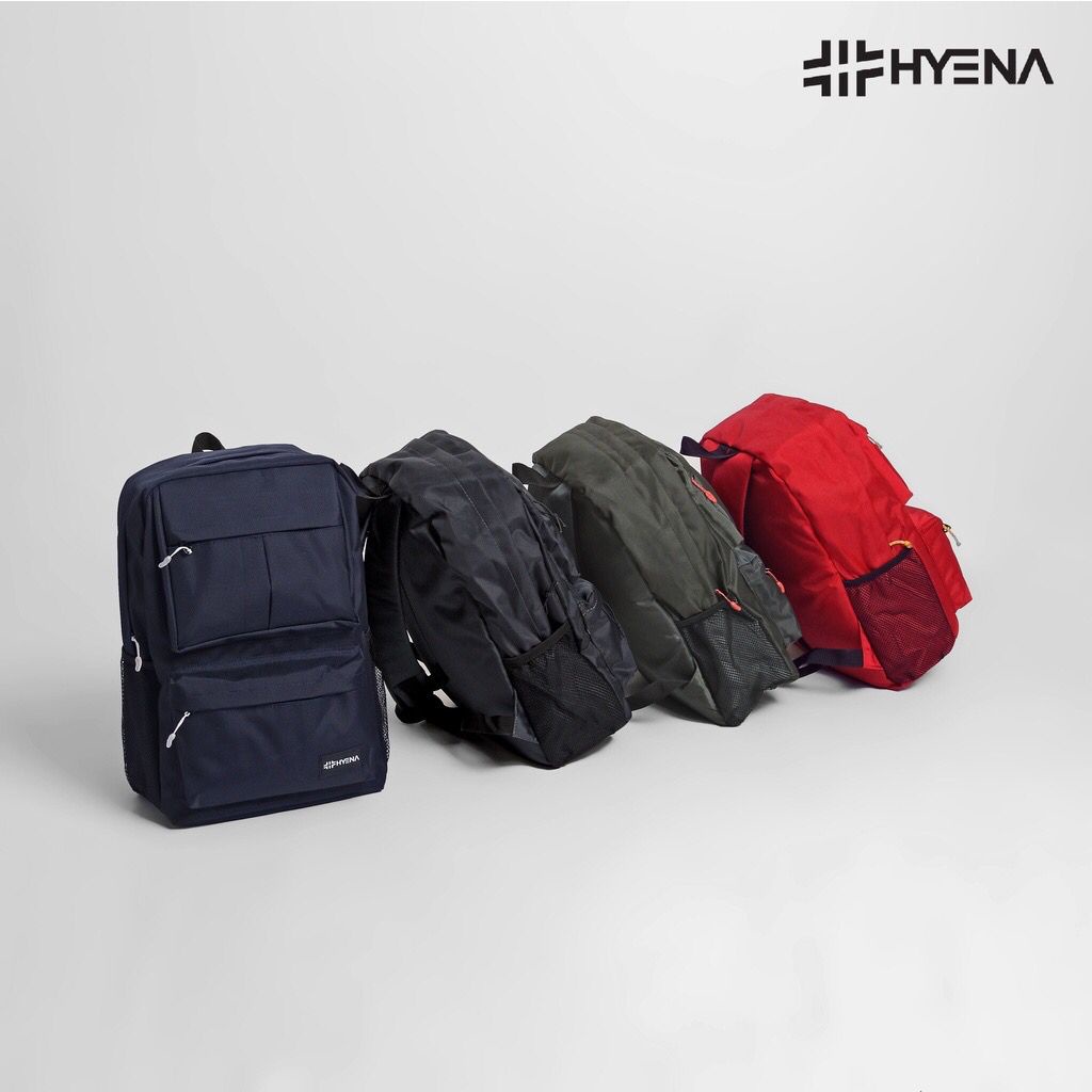 TAS RANSEL HYENA TAS NAMA BACKPACK UNISEX TAS KULIAH TAS KERJA GOOD QUALITY  [HYBRAND  ZL12]