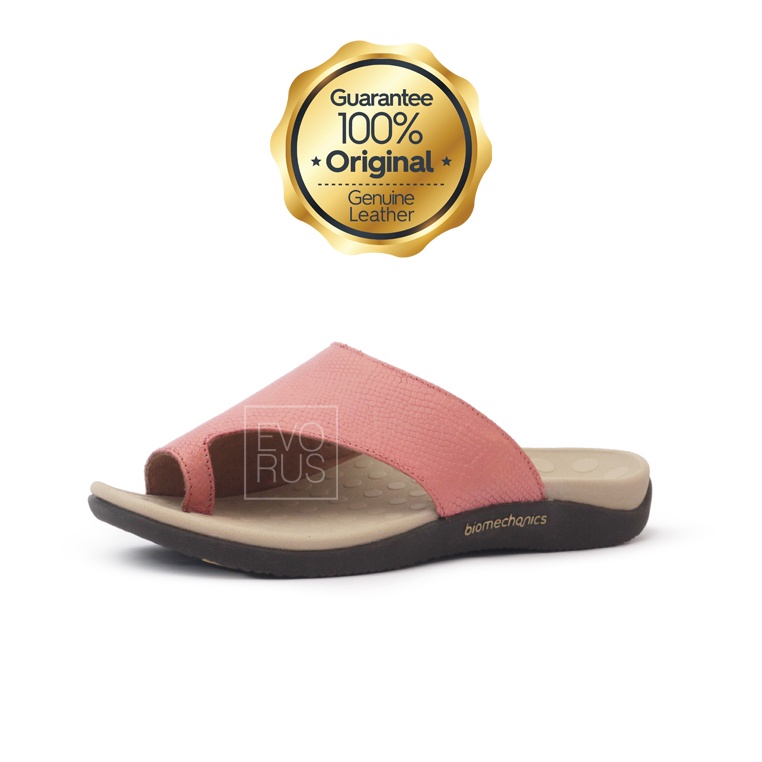 Scholl PNC7 Leather Pink 100% ORIGINAL -  size 38 Genuine Leather Sandal Wanita Kulit Asli - School 
