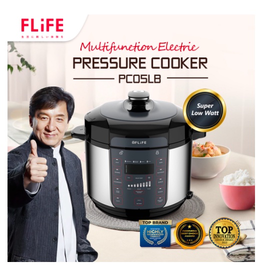 [ FLIFE ] Rice cooker / Magicom / Presto / Elektronik Pressure Cooker FLIFE - PC05LB - Alat Masak Serbaguna 10 in 1 Multifungsi ukuran 5 Liter - Super Low Watt 550 W!