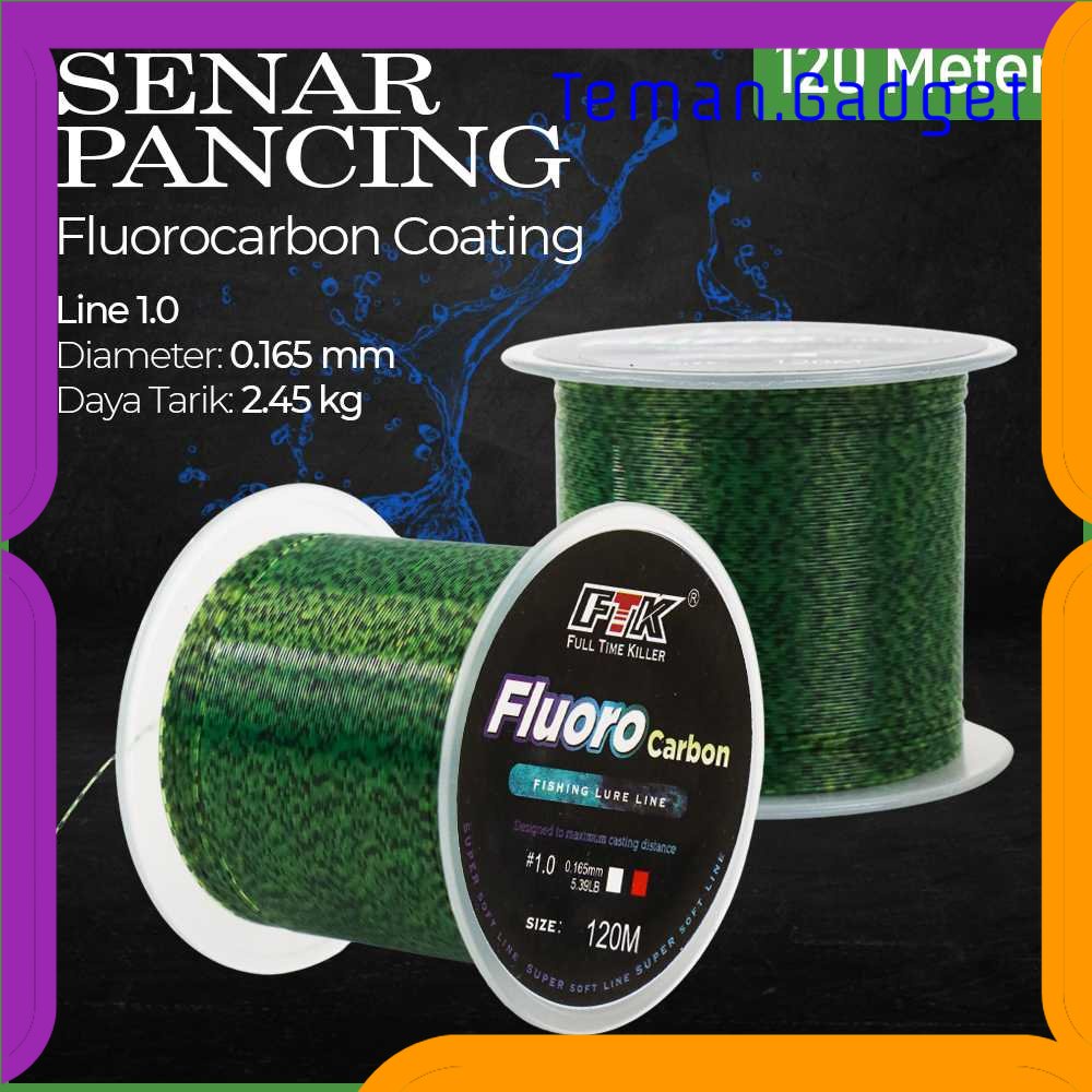 TG-PCN FTK Senar Pancing Invisible Spot Fluorocarbon Coating Line 120M - FT12