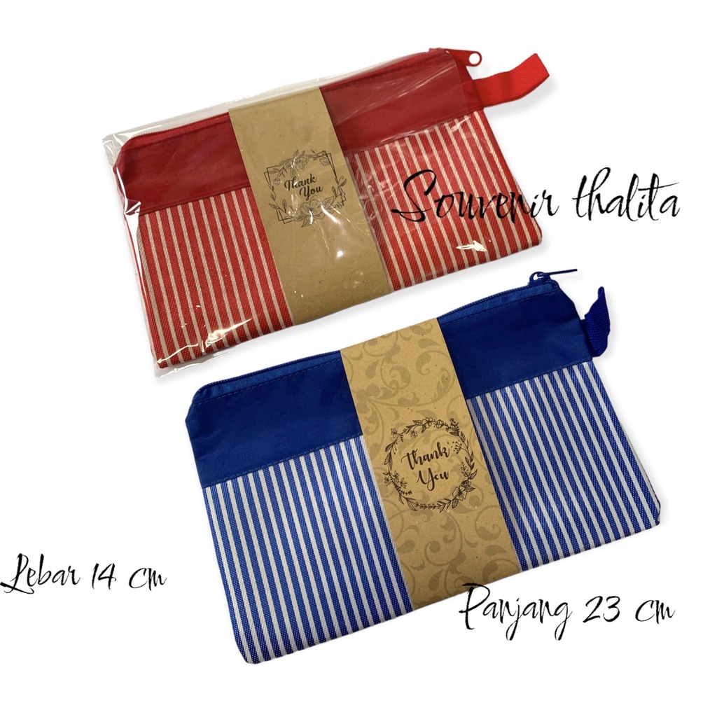 Isi 50 Pcs Souvenir Pouch/Dompet Salur Besar dikemas plastik dan kartu