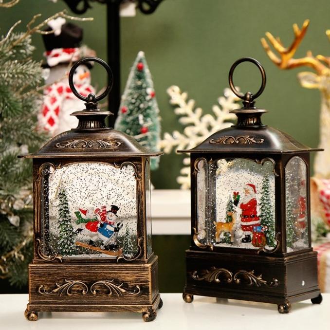 

BEST QUALITY - SNOW GLOBE KOTAK MUSIK NATAL LENTERA SALJU SANTA KADO HADIAH NATAL