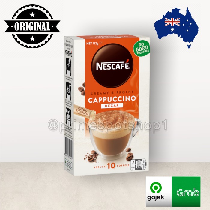 

NESCAFE CAPPUCINO DECAF 10 SACHETS IMPORT AUSTRALIA