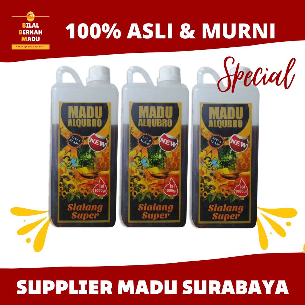 

Madu Sialang Super al Qubro | 1 KG | Madu untuk Menjaga Kesehatan Tubuh | Madu Asli Mad Murni