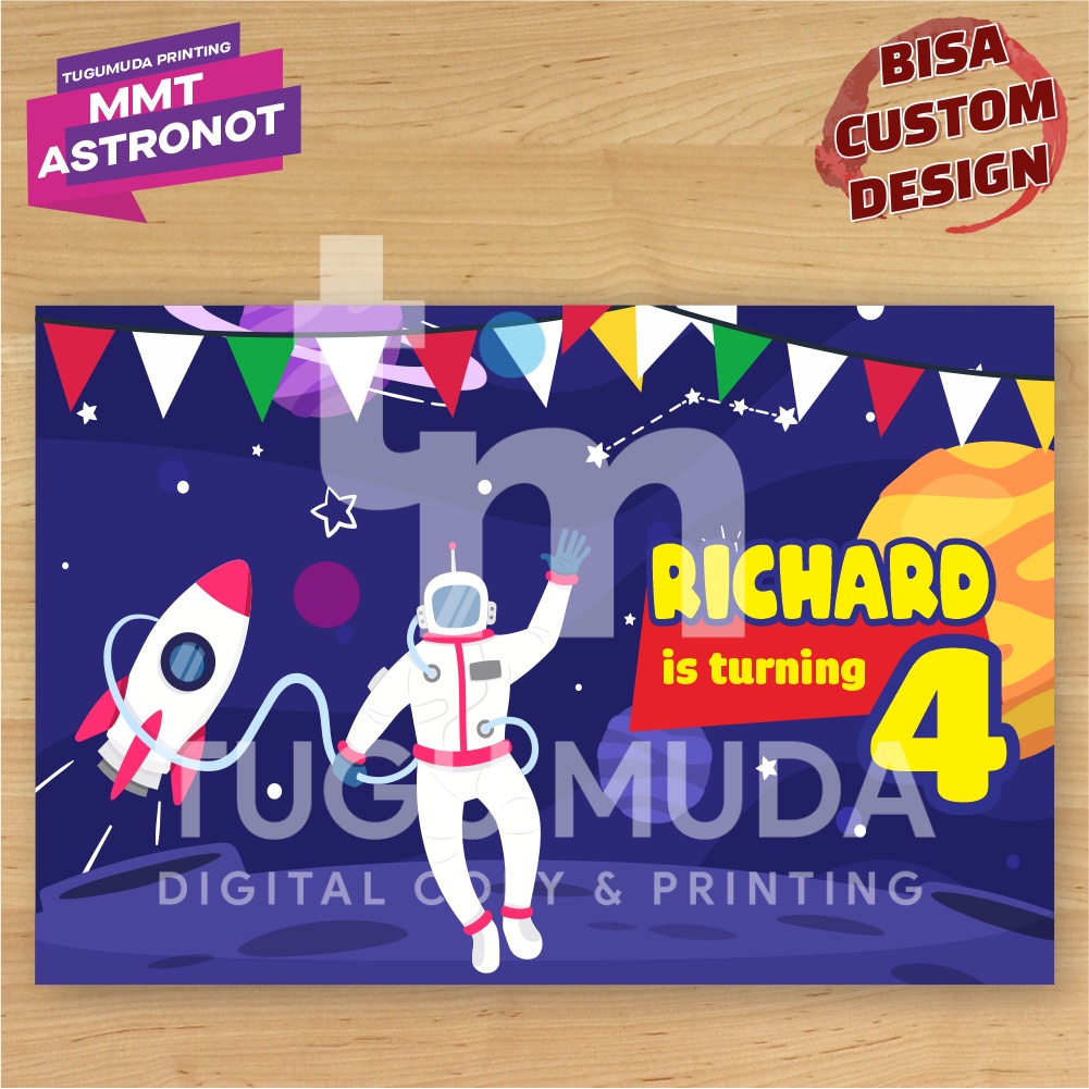 Cetak Banner|Backdrop|Spanduk Ultah/Birthday/Ulang Tahun Anak - ASTRONOT