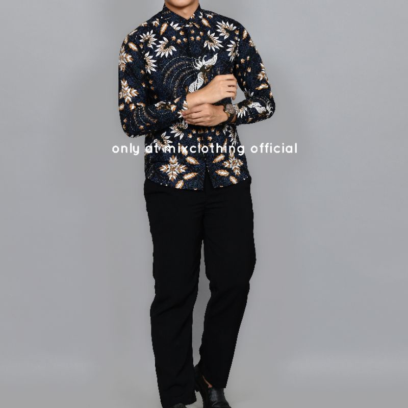 BAJU BATIK PRIA SLIMFIT LENGAN PANJANG COLIN DION DK 12