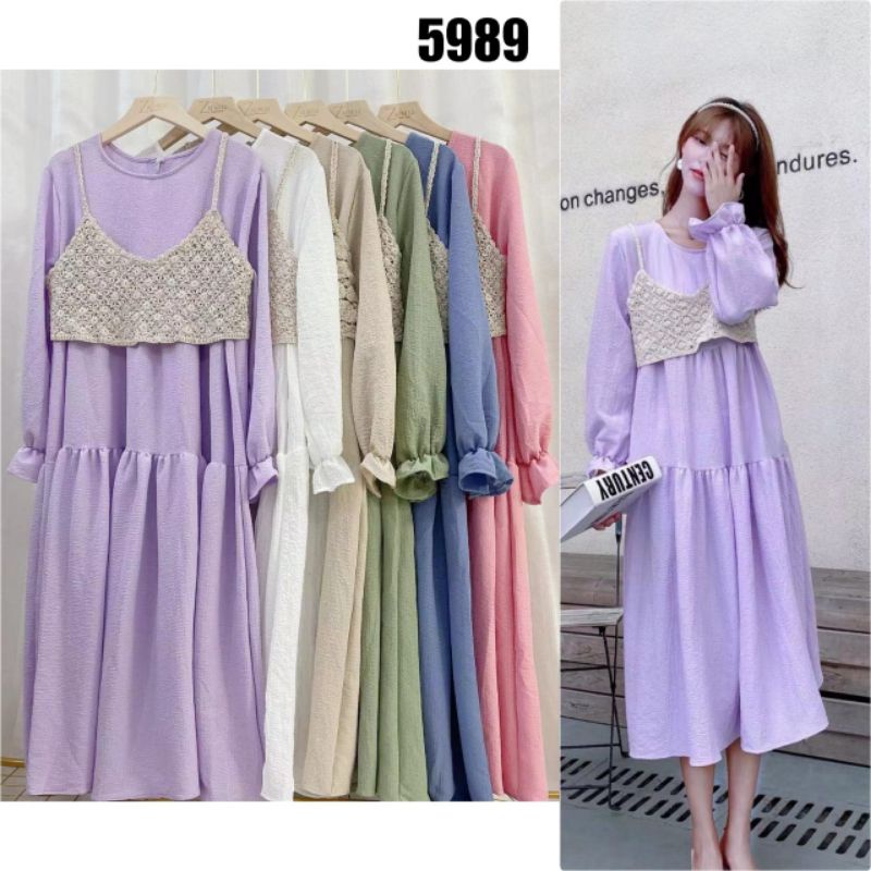 gamis vest rajut import (1seri/4pcs)