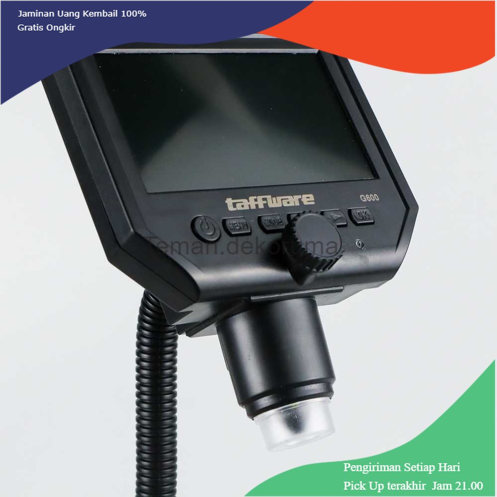 TD - PR2 Taffware Mikroskop Digital 3.6MP 600X Monitor &amp; Fleksibel Stand - G600