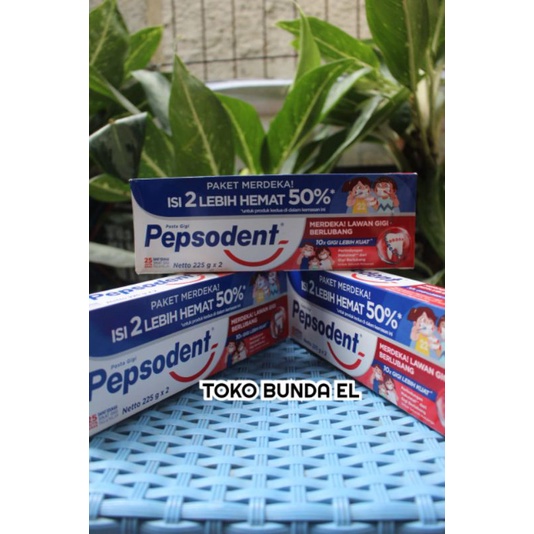 Pasta Gigi Pepsodent Netto 225g X 2