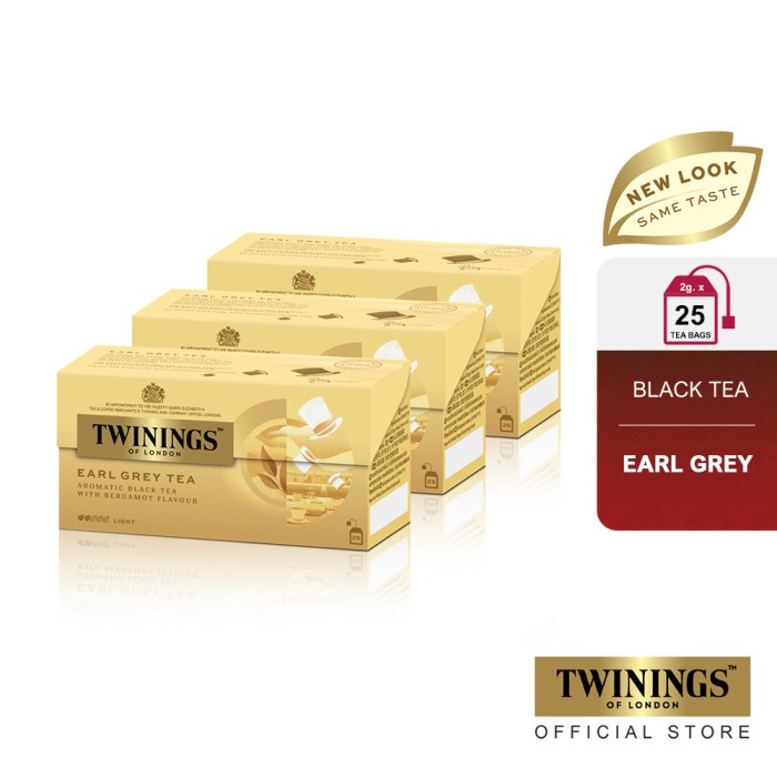 

Sale Twinings Paket Bundle Set 3 Teh Hitam Bergamot Earl Grey Tea 25x2gr /TEH DIET/TEH