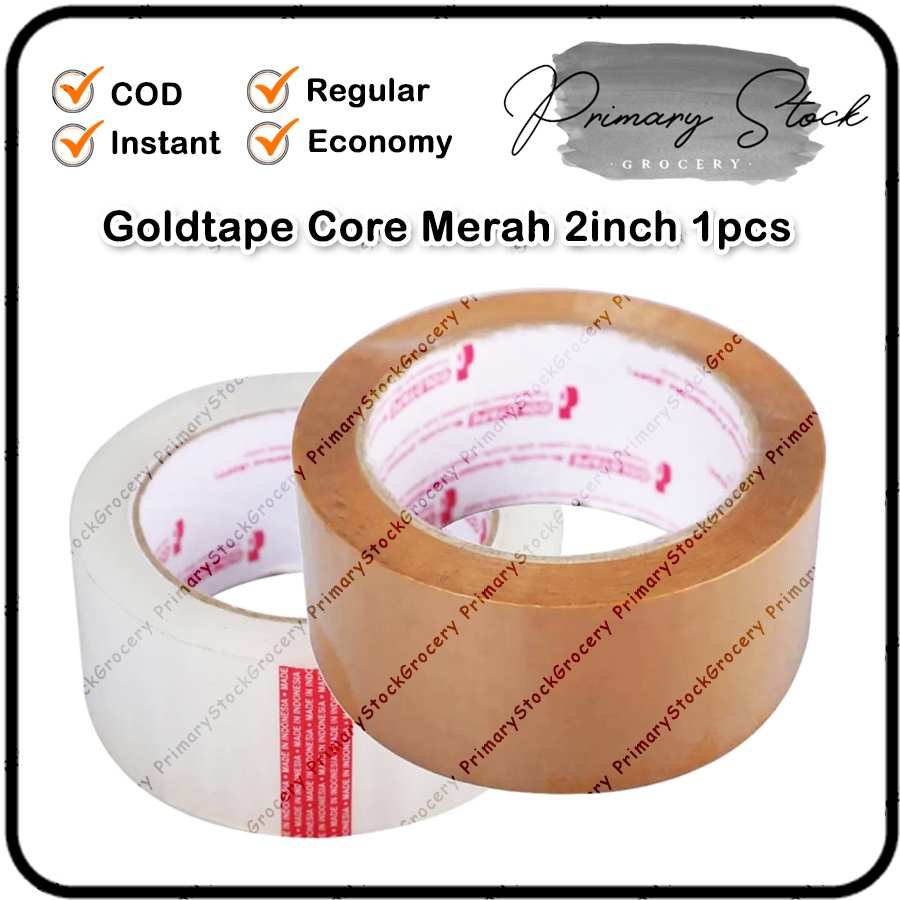 

Goldtape Bening Gold Tape Isolasi Coklat Core Merah 2 inch Tulisan Red 48 mm
