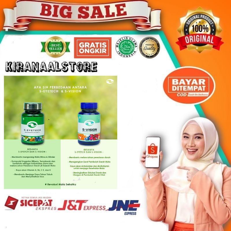 S-VISION + S-EYETECH Smart vision + Smart eyetech obat mata minus dan silinder ampuh