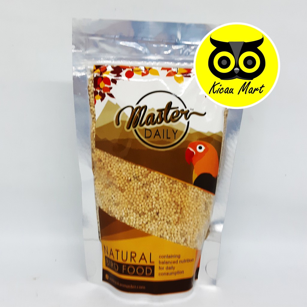 PAKAN MAKANAN HARIAN BURUNG LOVEBIRD BIJI BIJAN MILET MILLET MASTER DAILY NATURAL BIRD FOOD PKMDMB