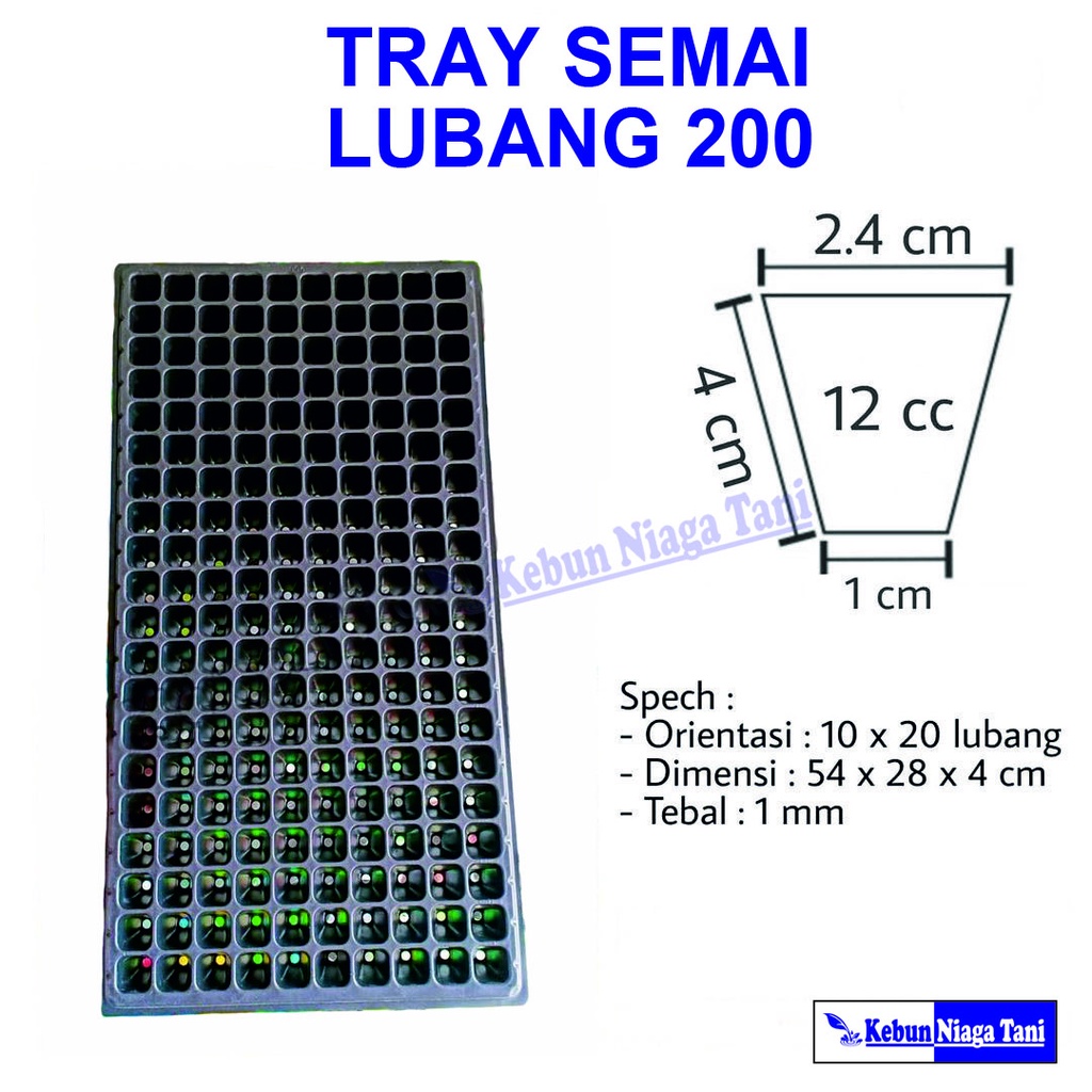 Tray Semai Lubang 200 - Pot Tray - Wadah Semai