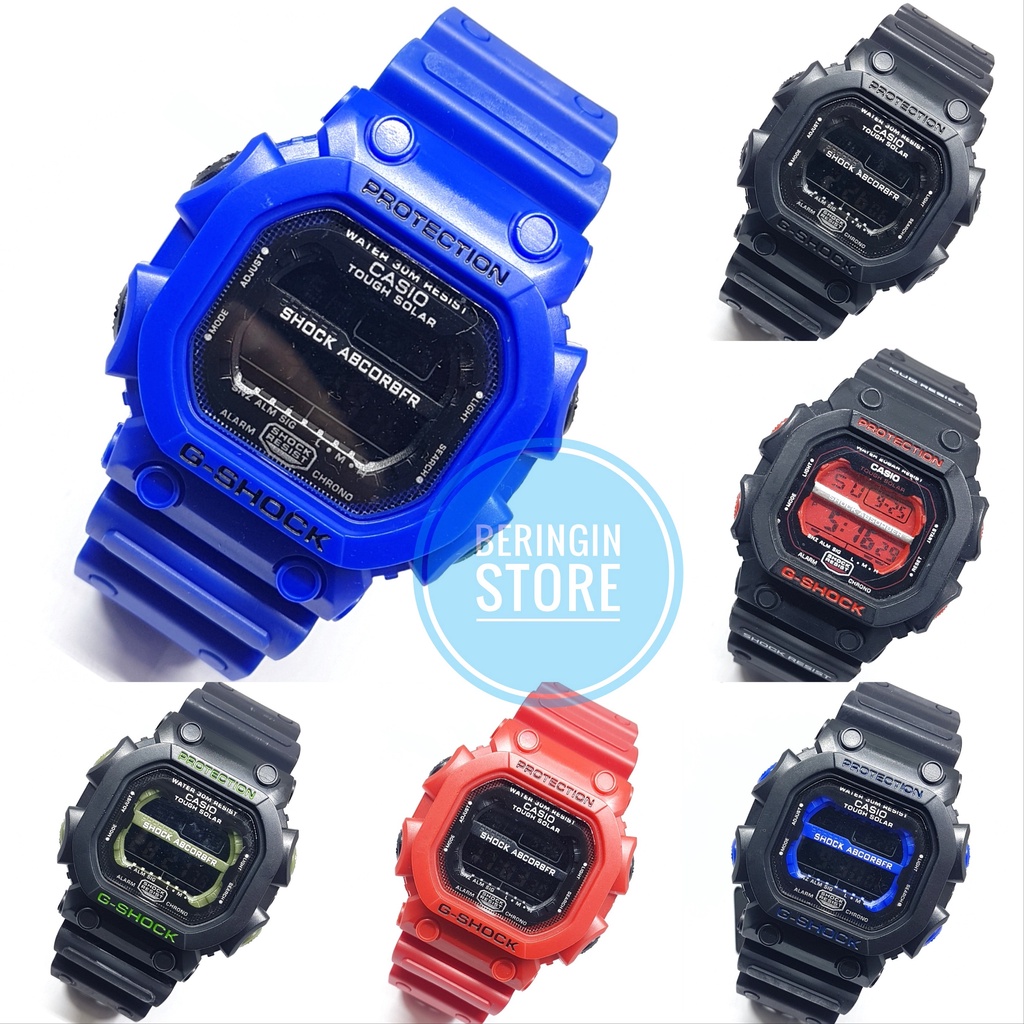 Jam tangan casio G shock G 1000 fashion pria - dual time motif kotak termurah