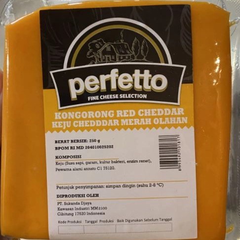 

T0P KEJU PERFETTO RED CHEDDAR CHEESE 250G NICE