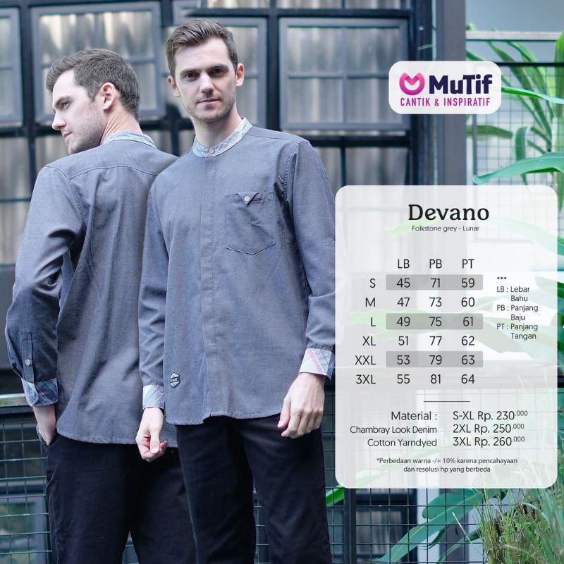 Koko mutif devano lengan panjang