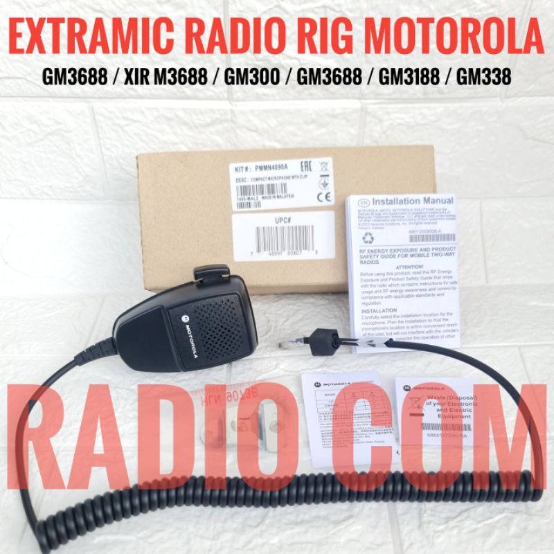 JUAL EXTRAMIC RADIO RIG MOTOROLA GM 3688 / EXTRA MIC RIG MOTOROLA GM 3688 XIR M3688 XIR M 3688 MIC MOTOROLA GM 338 GM3188 GM300 XIR M3688 PMMN4090A MURAH