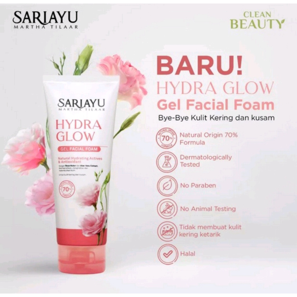 SARIAYU HYDRAGLOW GEL FACIAL FOAM 100gr