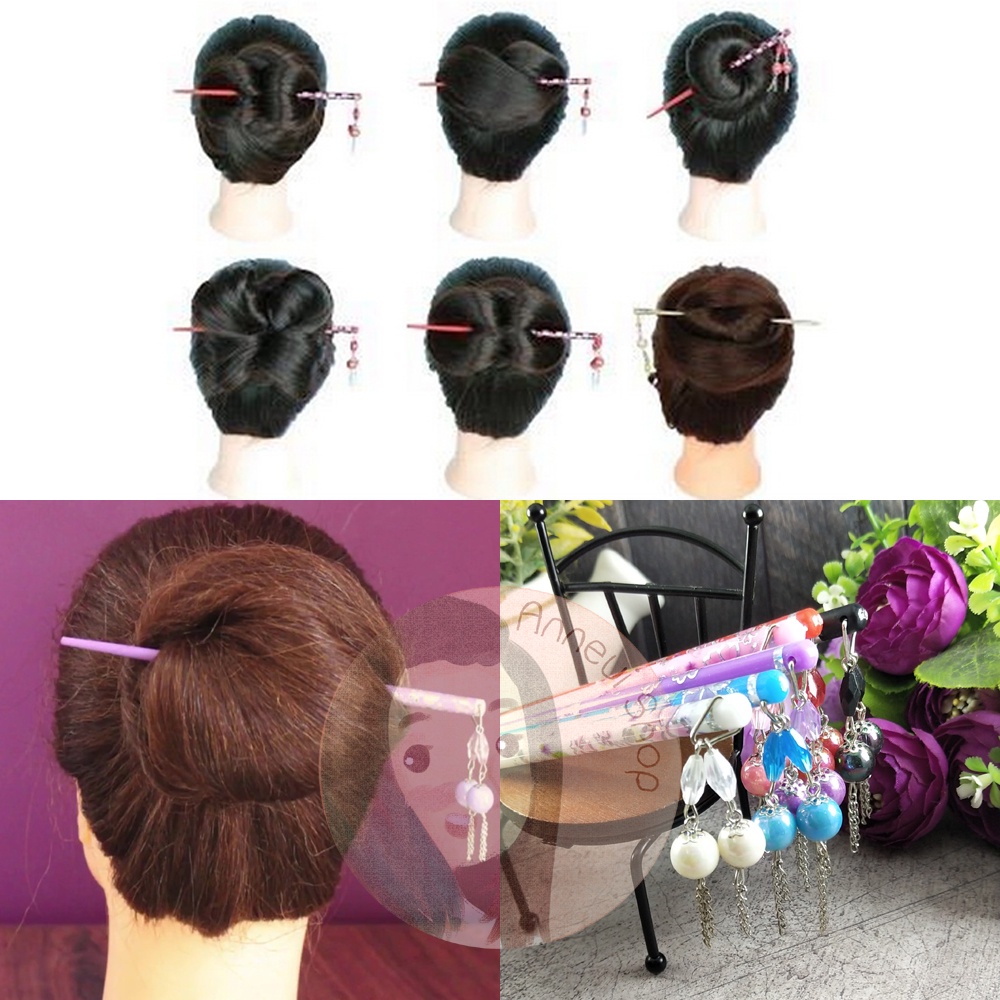 [COD] Tusuk Konde Jepang Korea Kpop China Sanggul Cepol Hairbun Hair Stick Imlek Sincia Mandarin