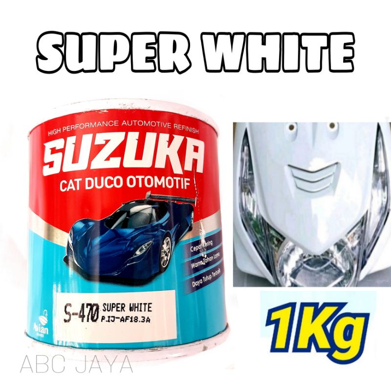 Cat Suzuka S-470 Super White 1kg White Putih Solid Mengkilap