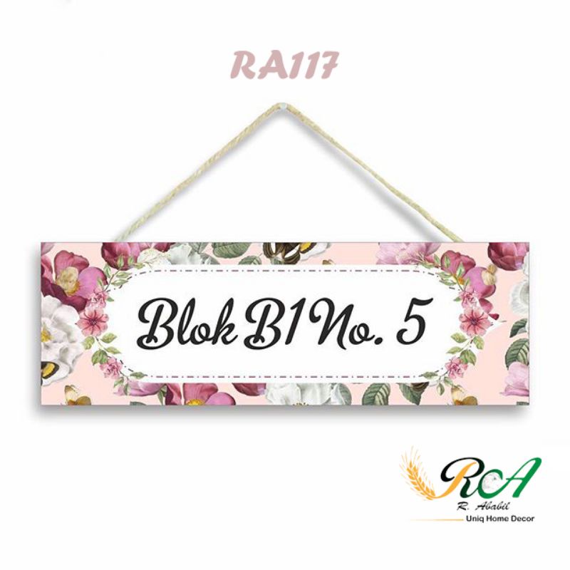 Bisa Custom Tulisan❤ Papan Pajangan No Rumah Unik