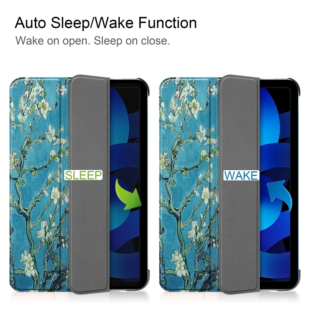 Casing Flip Lipat Pu Motif Print Untuk iPad 10 (2022) 10.9 &quot;Gen 10.9&quot; A2757 A2777