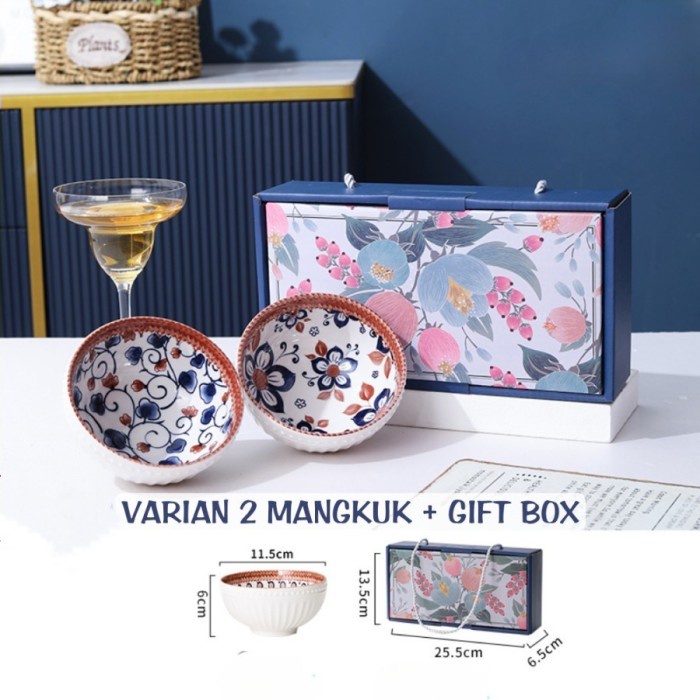 

(COD) Japanese Wedding Gift Hampers | Hampers Nikah Kado Mangkok Mochi Style - 2 Bowl