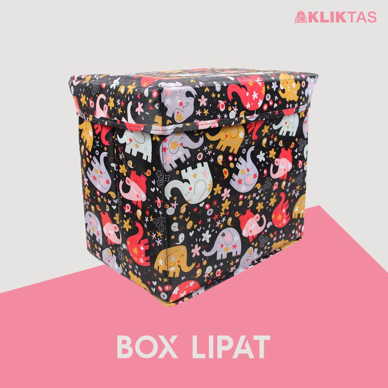 [KLIKTAS] Box Lipat Motif Karakter Kotak Simpan Barang