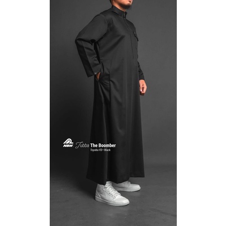 [LIMITED] Baju Gamis Jubah Muslim Pria Sunnah Hoodie Kupluk Keren by Nabawi NBW Biru Dongker Abu