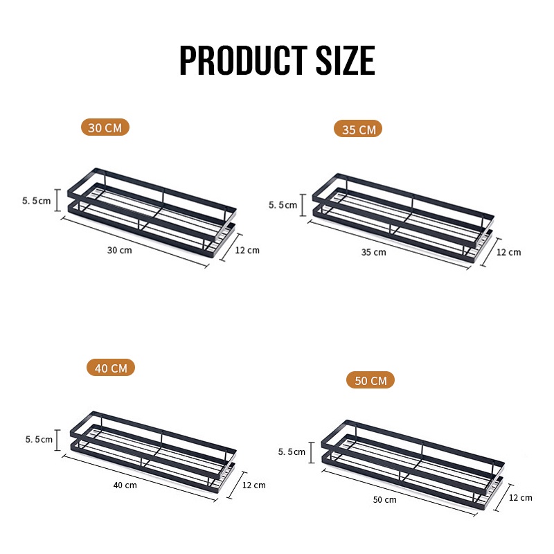 KAGK Rak Bumbu Dapur Gantung Rak Kamar Mandi Dinding Rak Bumbu Serbaguna Rak Kosmetik