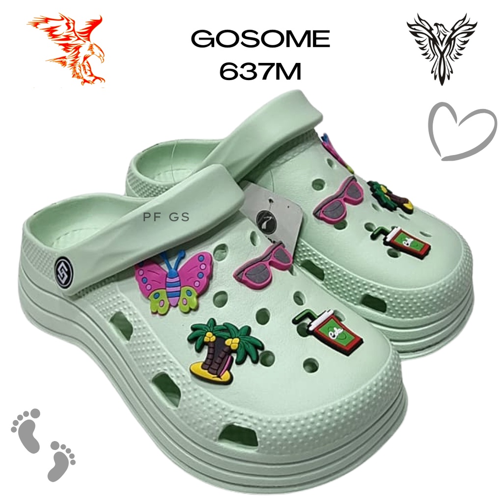 Sandal Baim Bakpao Wanita GOSOME 637 M PHYLON EVA FUJI Jibbitz 36-40