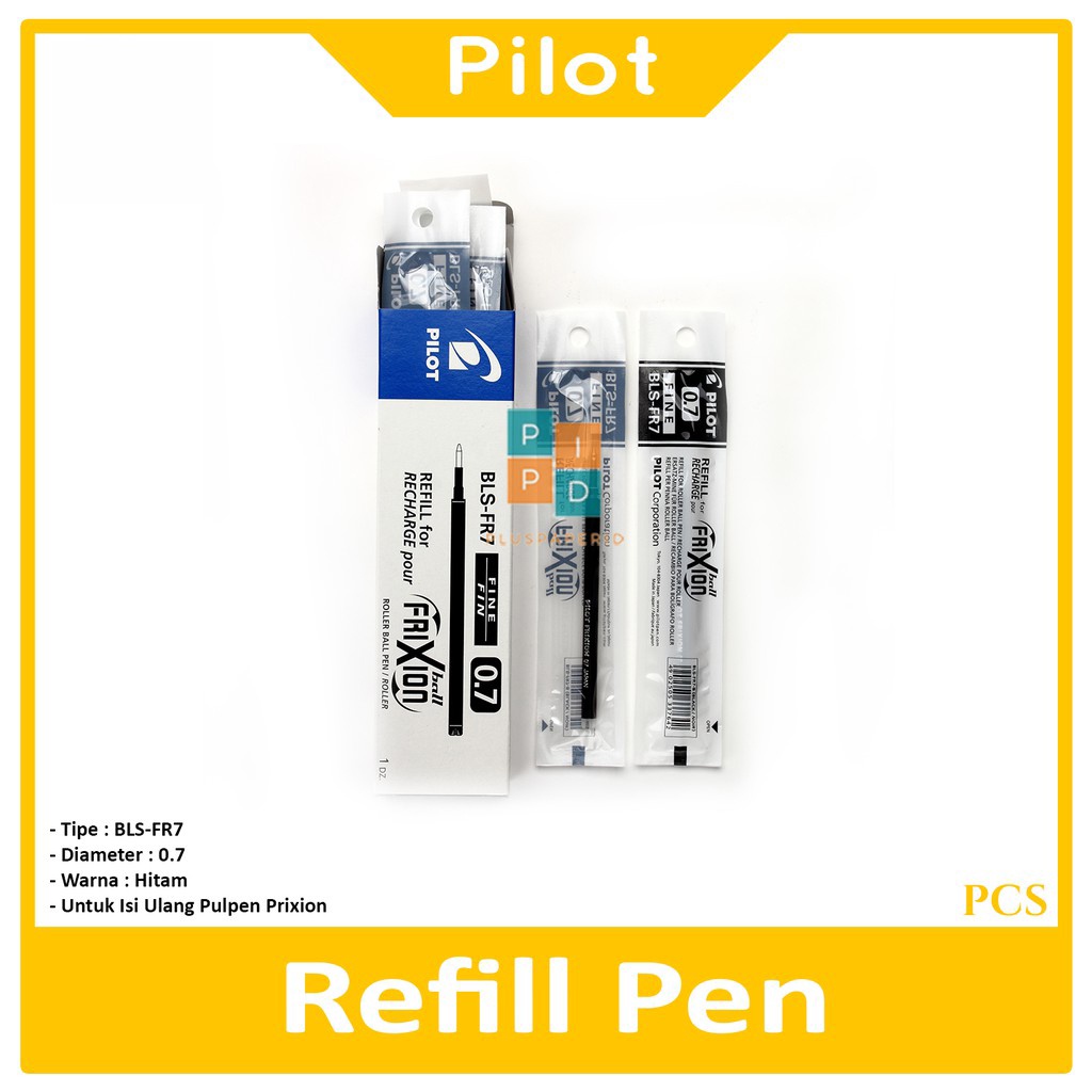 

PILOT - Frixion Refill Pulpen 0.7 Hitam - Pcs