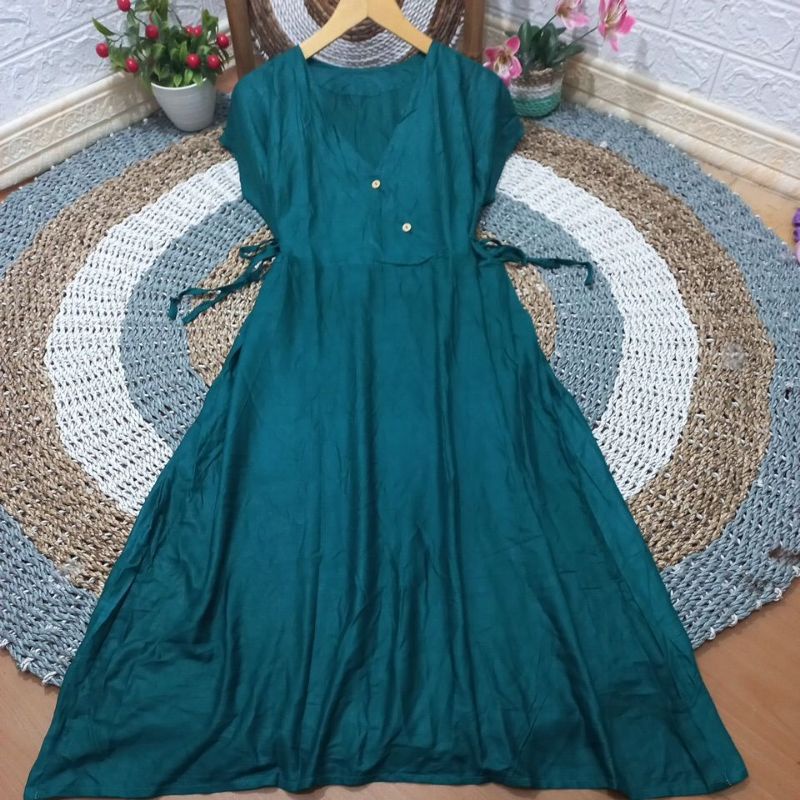 DRESS KIMONO VANESA TERBARU/DRESS MOTIF TERLARIS-Polos tosca