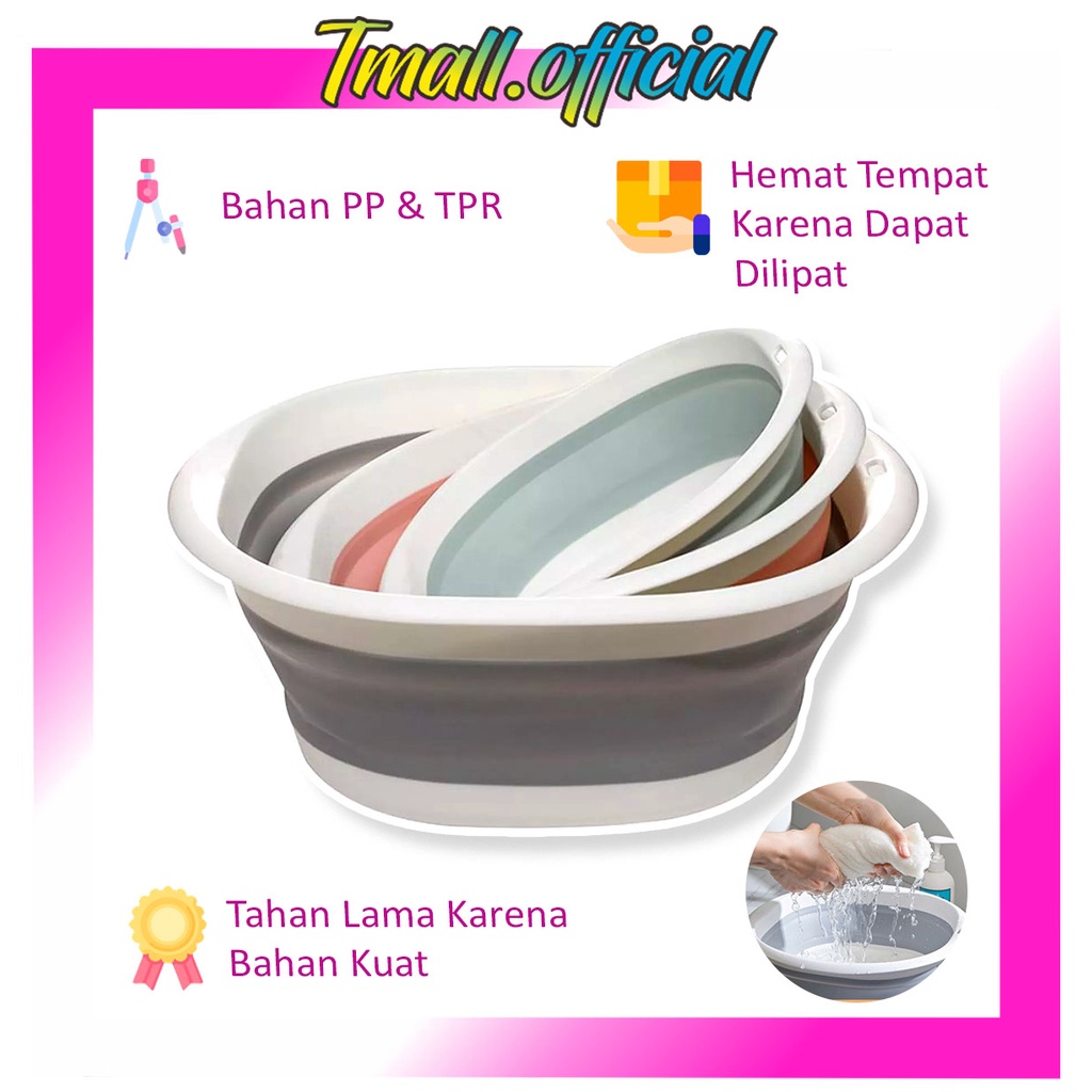 ❄ TMALL ❄ Baskom Plastik Lipat / Portable Silikon Baskom / Baskom Lipat Portabel Multifungsi R656