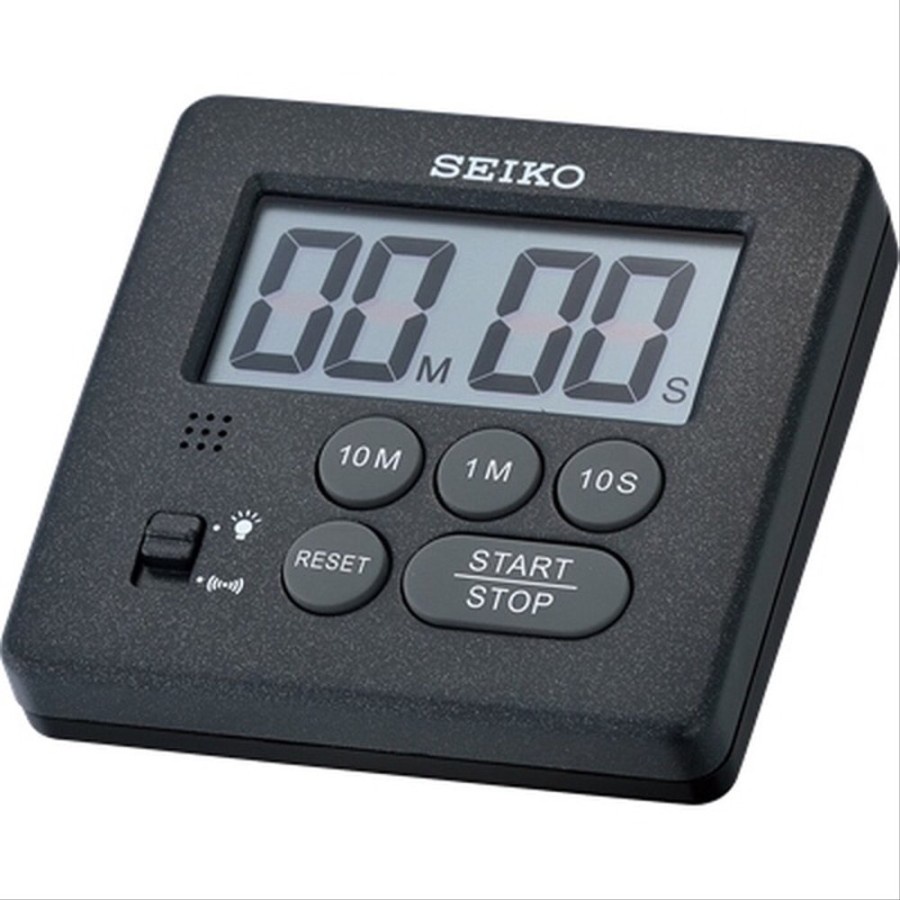 Timer seiko/ countdown timer seiko qhy002K original black