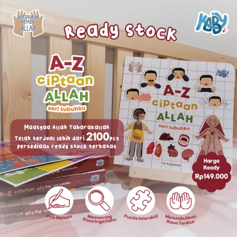 Buku Anak Kosakata A-Z Ciptaan Allah Seri Tubuhku Board Book